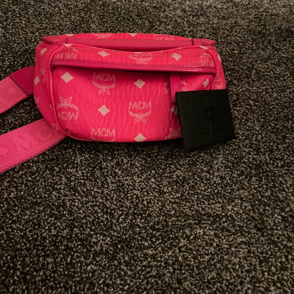 MCM Neon Pink Fanny pack